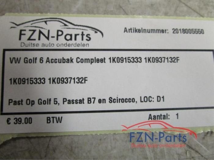 Accubak Volkswagen Golf (22729422), Auto-onderdelen, Ophalen of Verzenden, Gebruikt