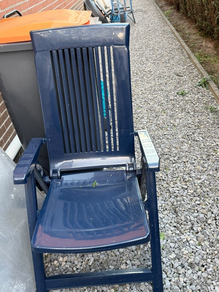 Lig en tuinzetels, Ophalen, Gebruikt, Plastic, Verstelbaar
