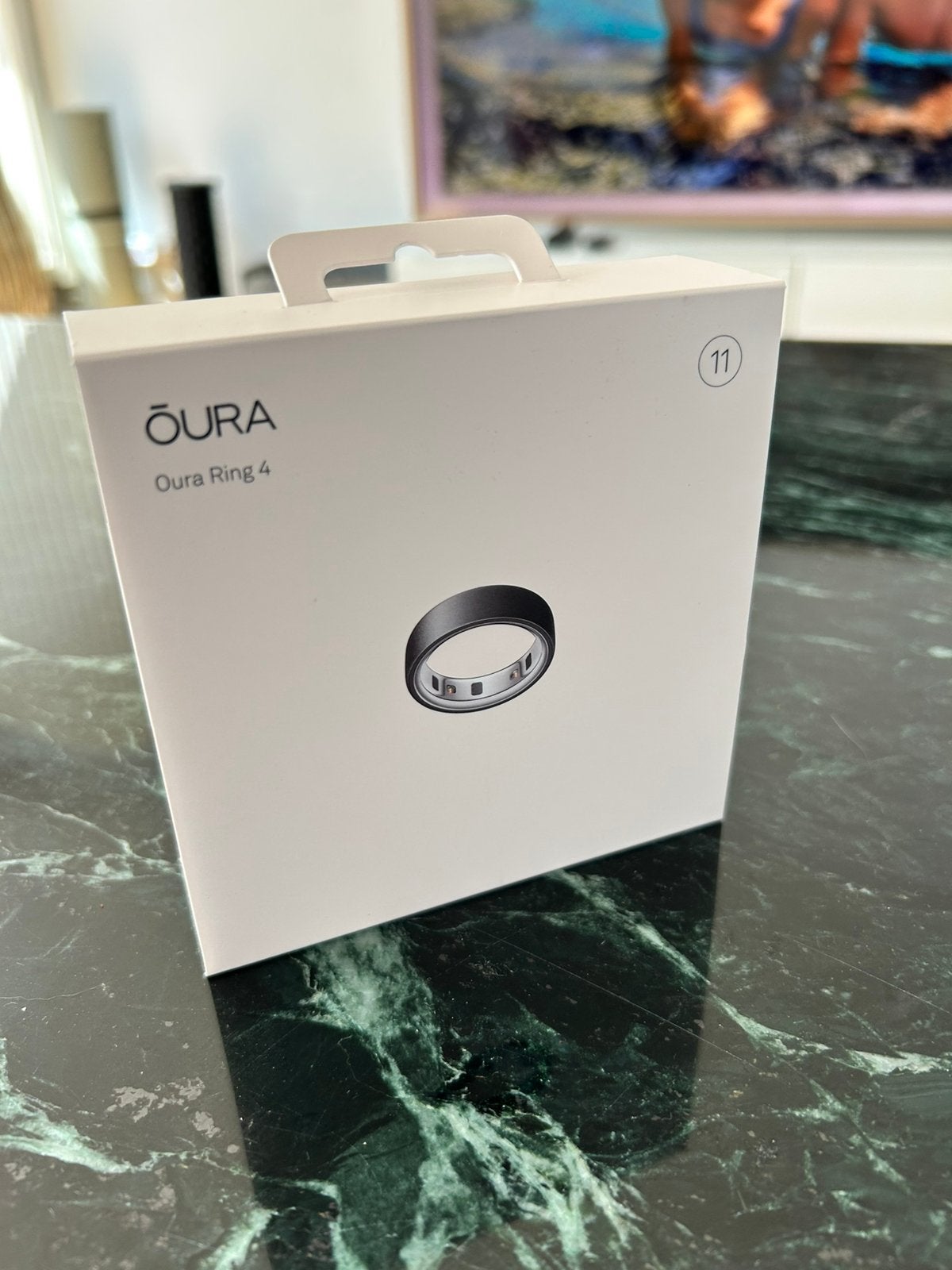 Oura ring - Stealth Noir mat - 1x geopend - niet gedragen, Enlèvement