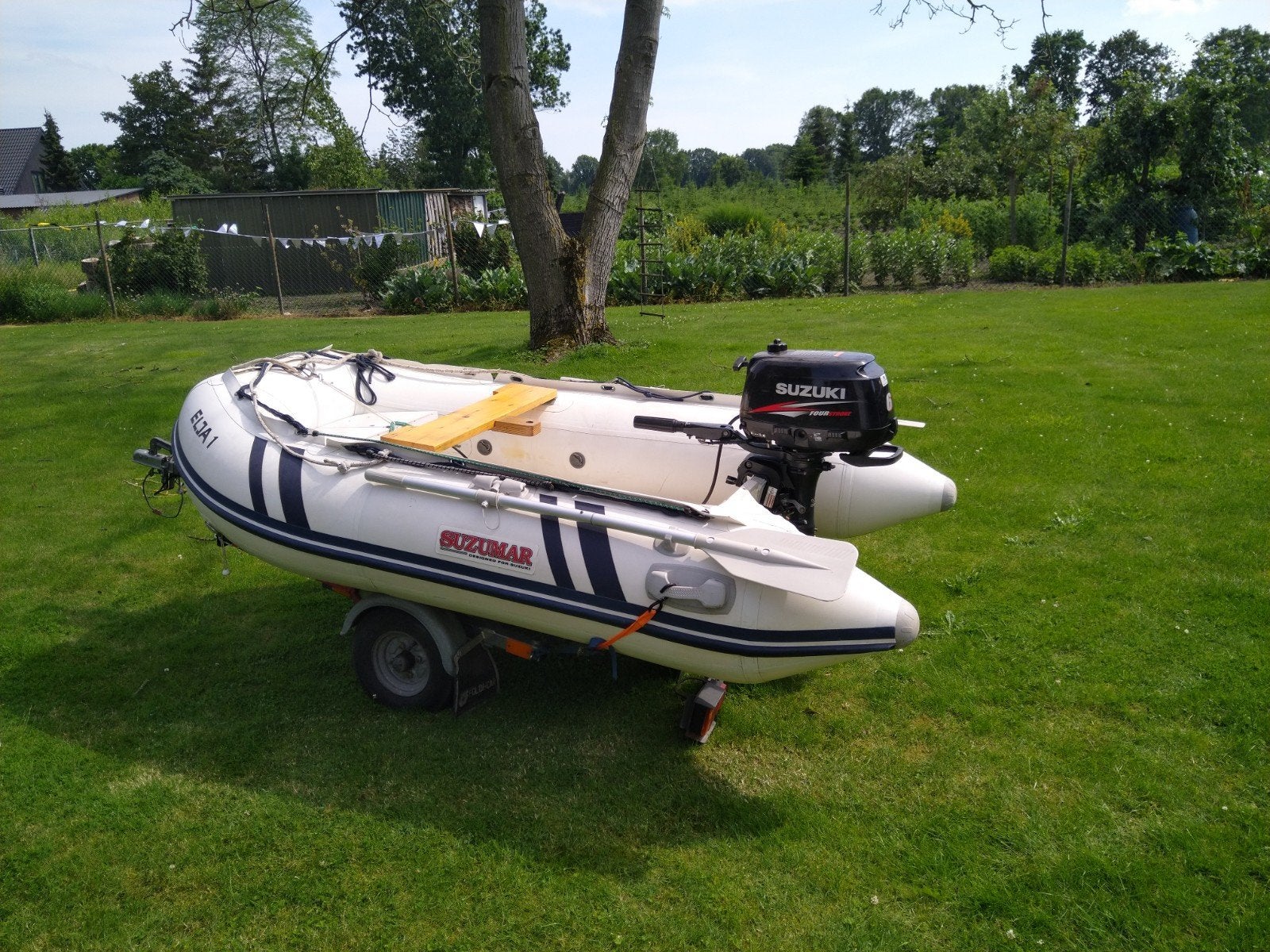 Suzumar rib 270 incl motor en trailer, Watersport en Boten, Rubberboten, Suzumar, Pomp, Ophalen