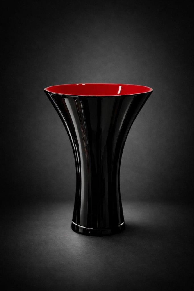 Murano driekleurige glazen vaas, Antiek en Kunst, Ophalen of Verzenden
