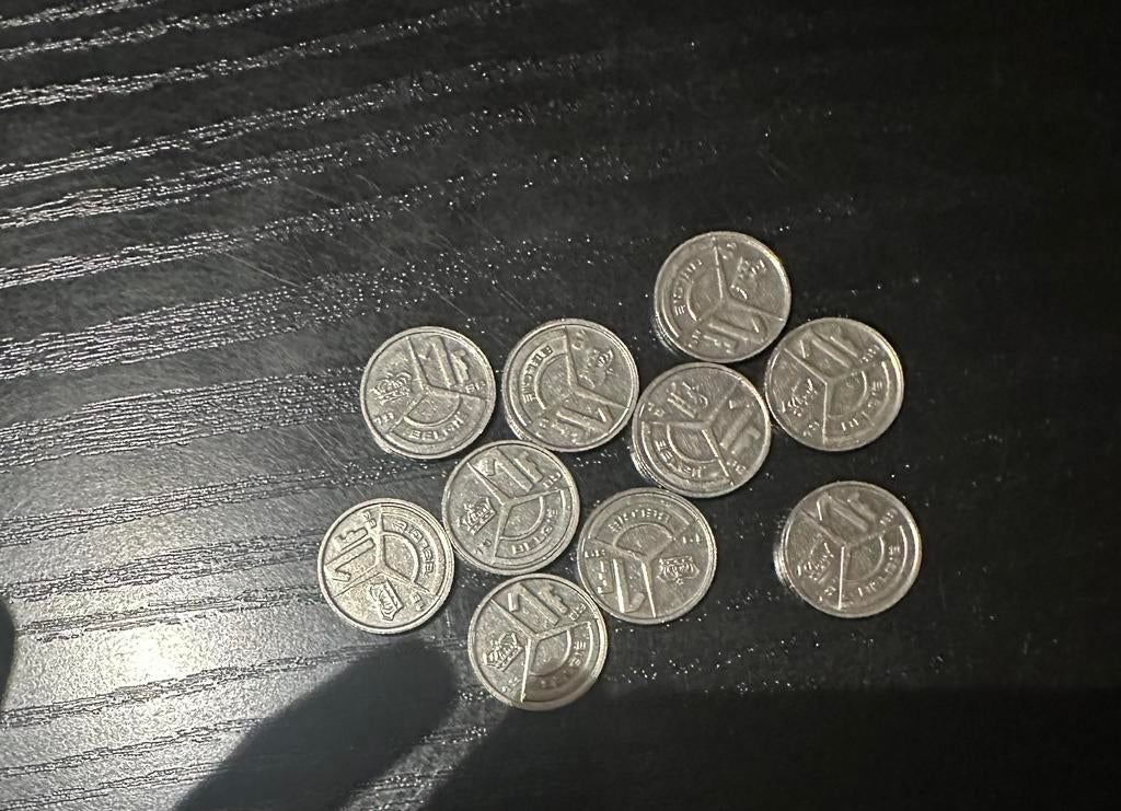 1 Belgische Frank muntjes, Postzegels en Munten, Ophalen, Metaal, Setje
