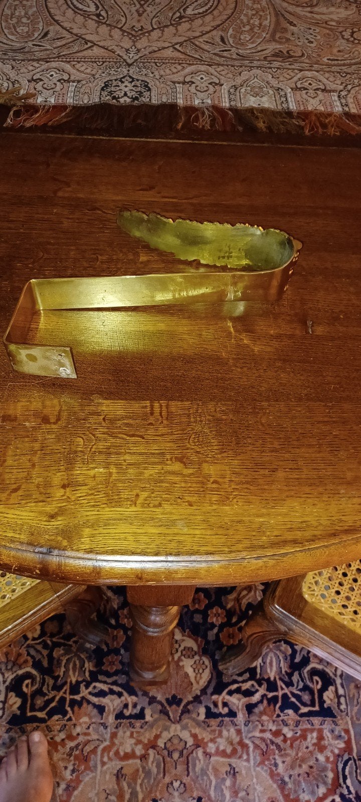 zware ,volledig koperen embrasses (wandhaken), Ophalen