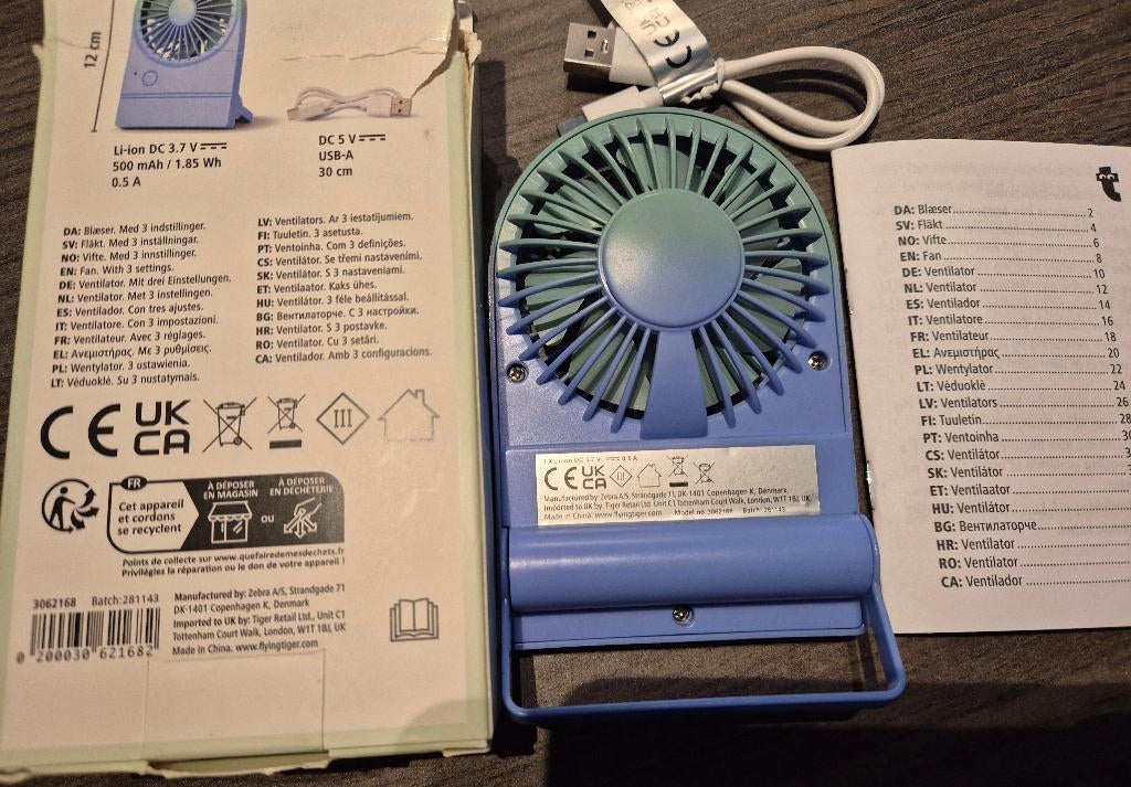 Ventilateur portable, Electroménager, Enlèvement ou Envoi, Neuf, Autre