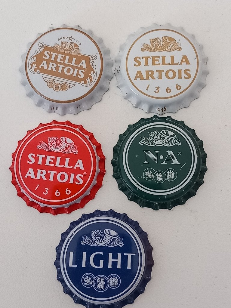 Kroonkurken :  5 X STELLA ARTOIS, Verzamelen, Verzenden, Nieuw, Stella Artois