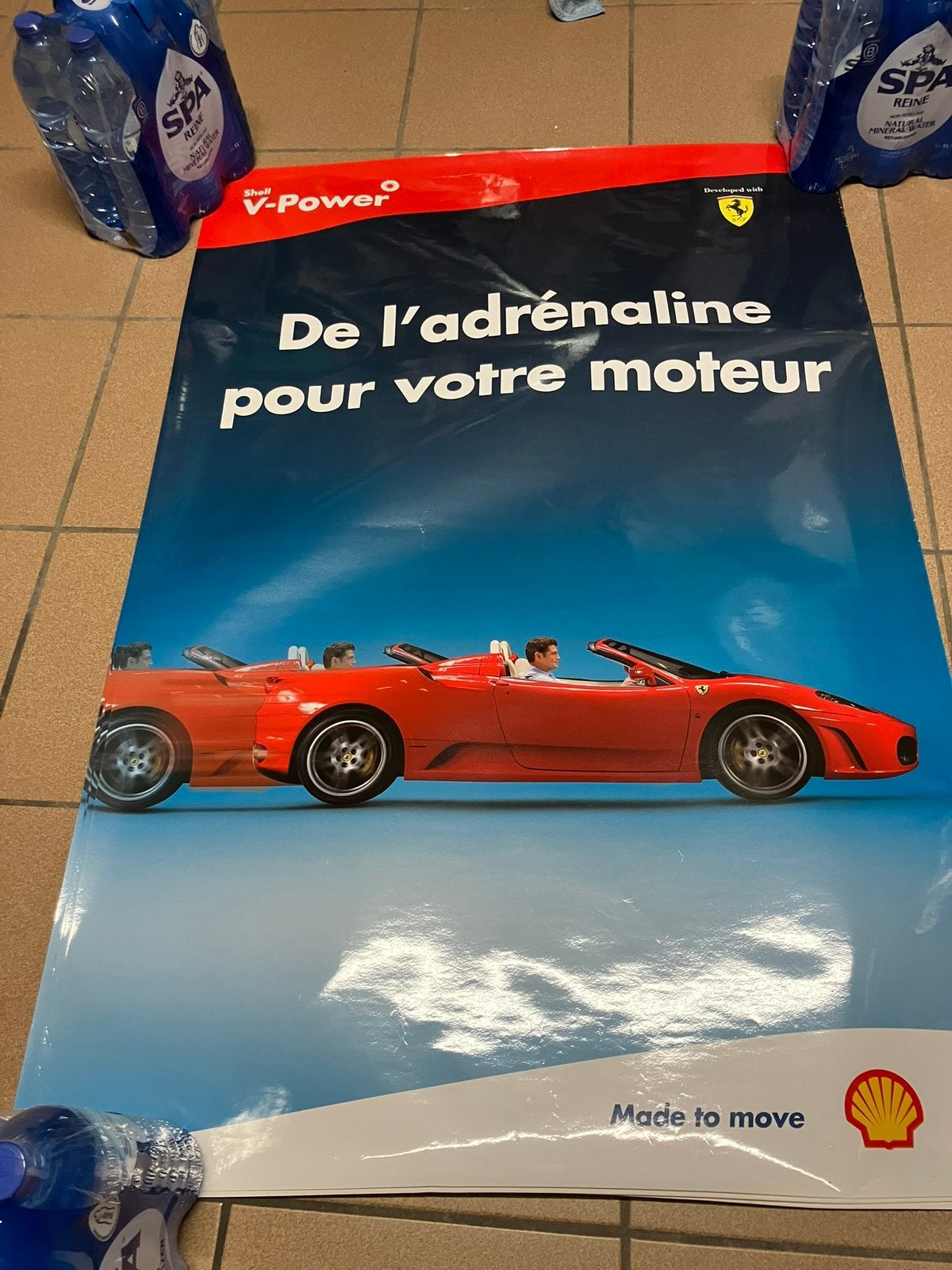 Grote Ferrari-schelpposter, Verzamelen, Ophalen of Verzenden, Zo goed als nieuw