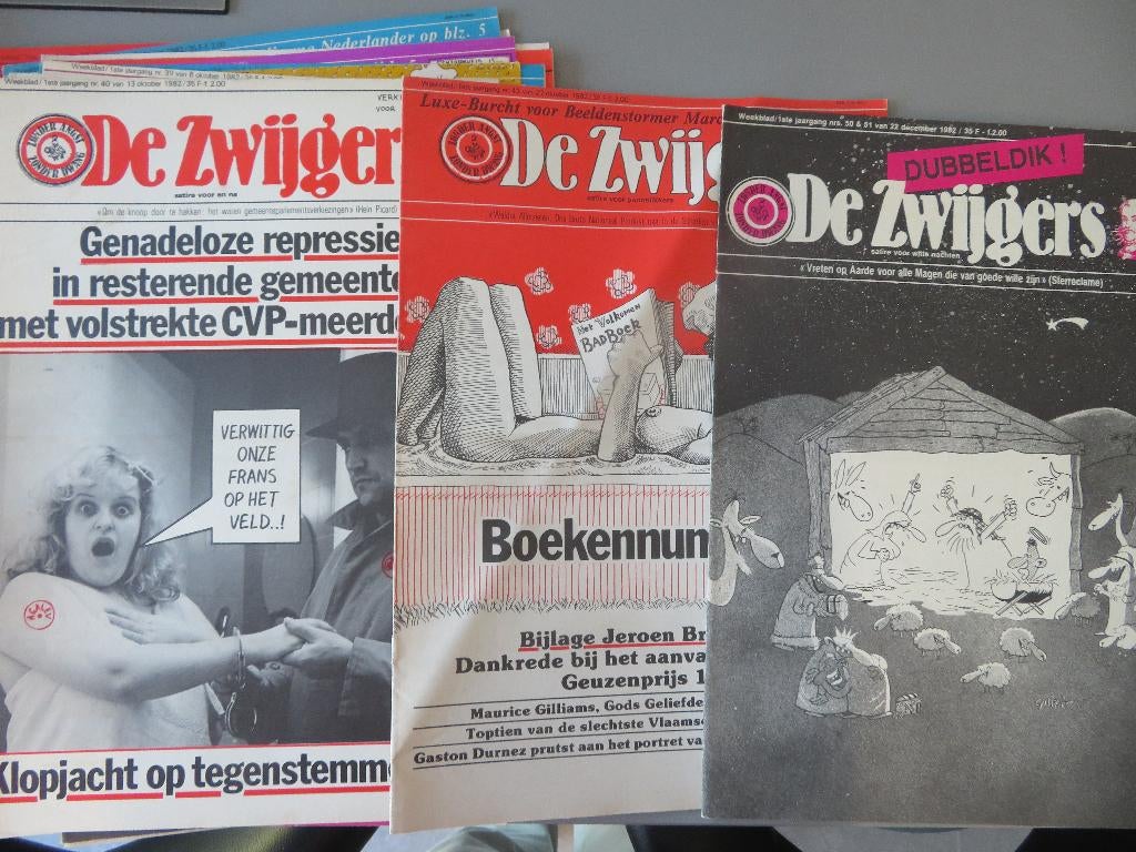 Satirisch weekblad de Zwijger 1982/83 lot van 20 magazines, Verzamelen, Ophalen of Verzenden, 1980 tot heden, Tijdschrift