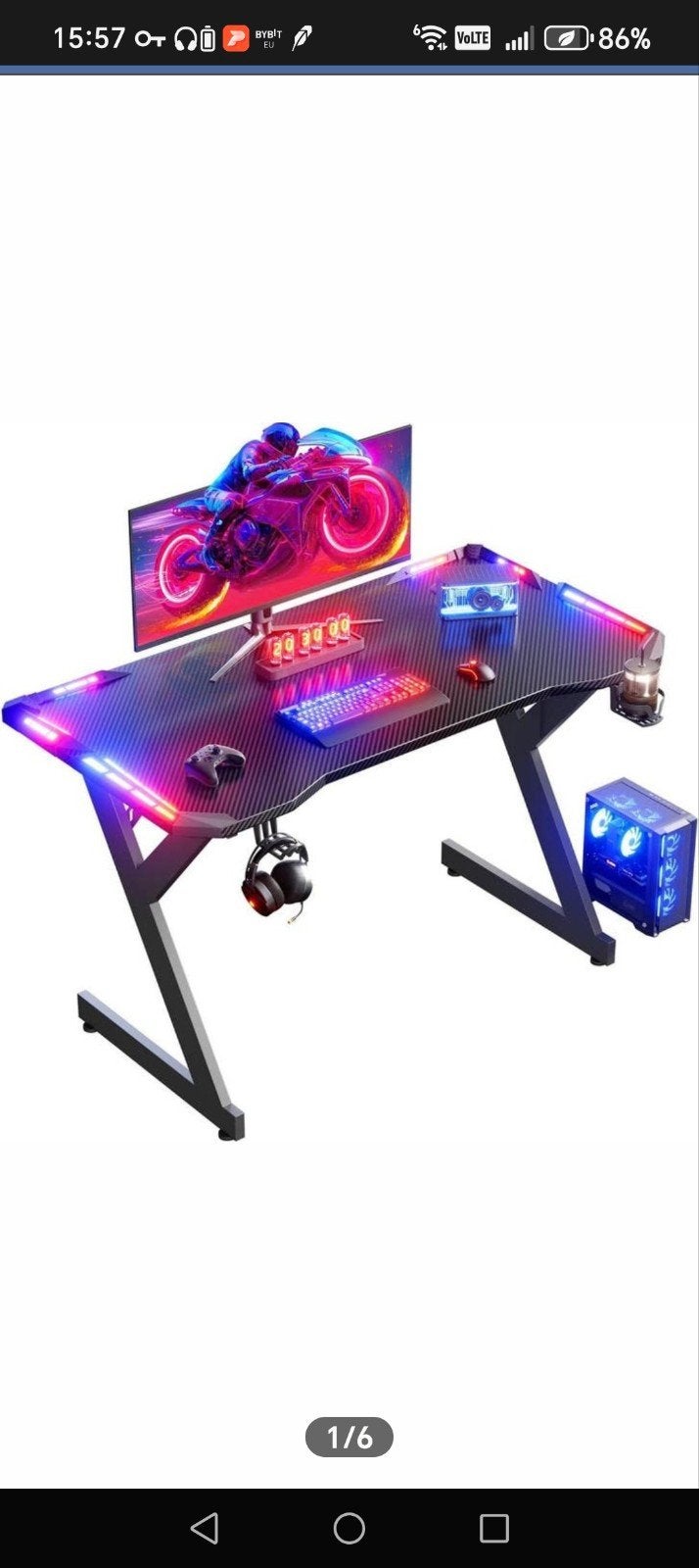 Gaming desk, computer tafel, Huis en Inrichting, Bureaus, Ophalen