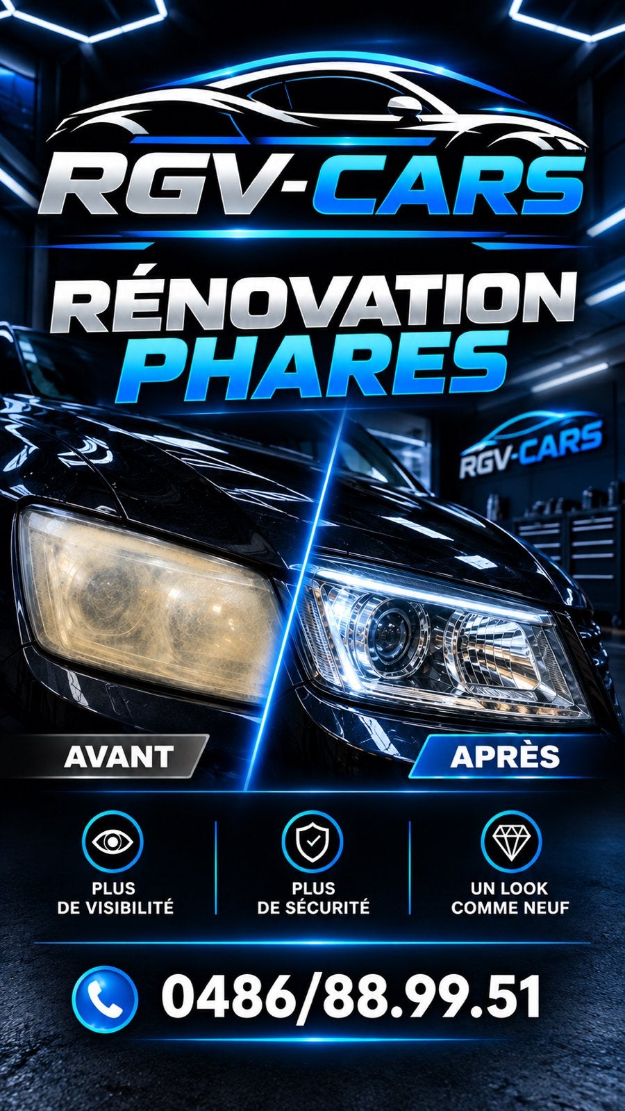 Rénovation phares, Enlèvement