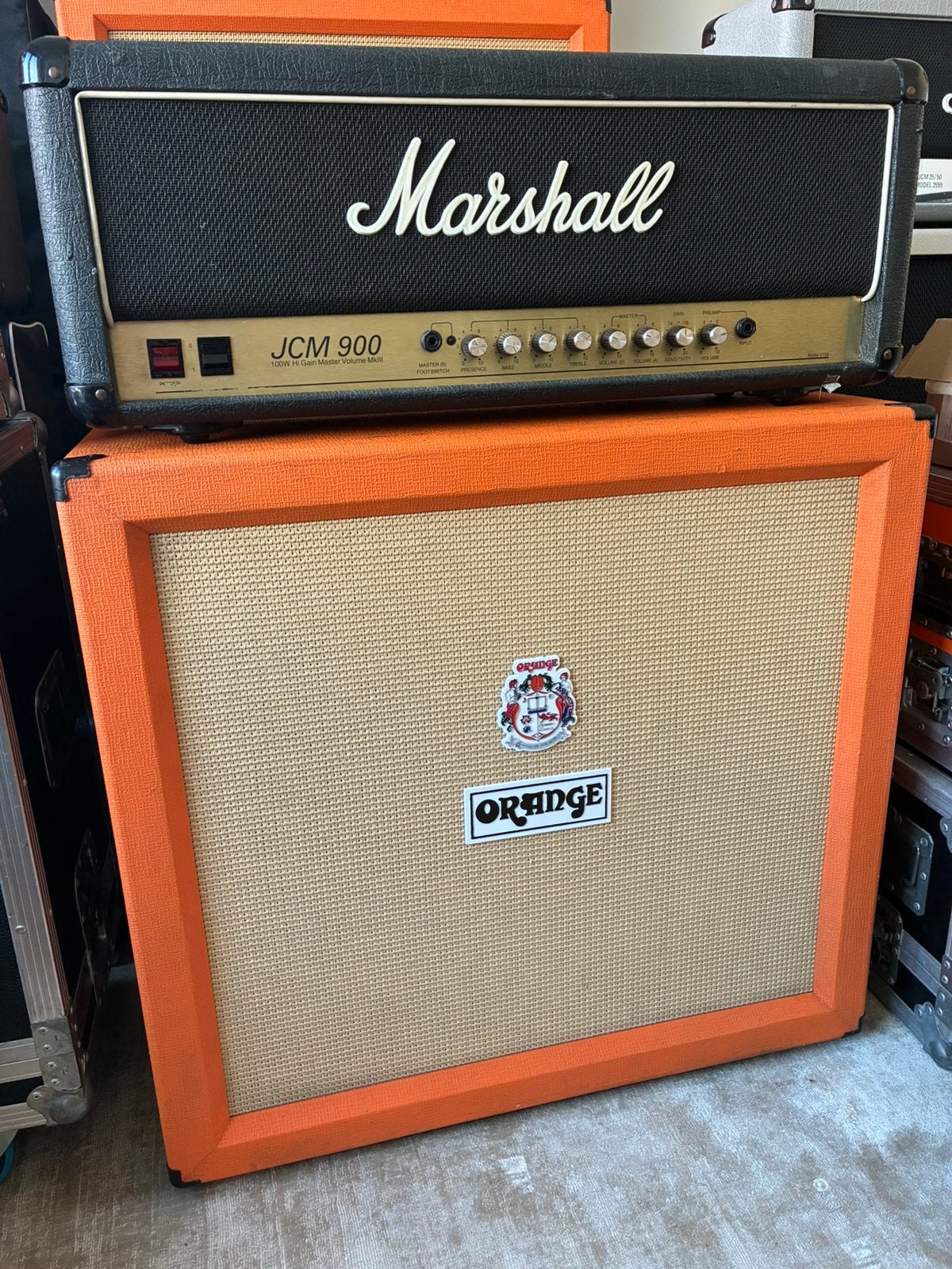 Marshall JCM 900 MKIII + Orange PPC412, Muziek en Instrumenten, Versterkers | Bas en Gitaar, Zo goed als nieuw, Ophalen