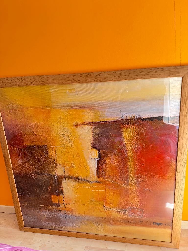 Kunstwerk B. Danckaert, Antiek en Kunst, Ophalen, Wanddecoratie, Abstract, Meerkleurig