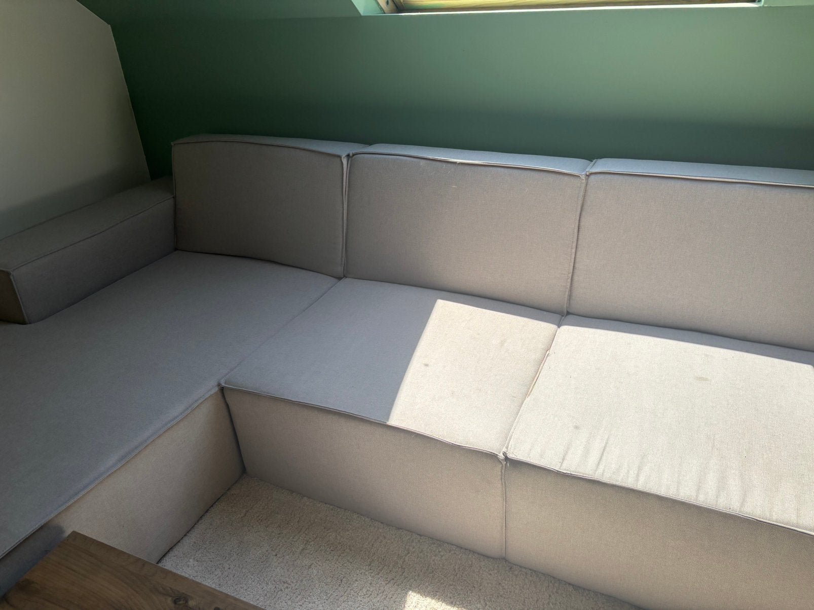 Lusso Celeste zithoek zetel, Comme neuf, Enlèvement, Autres dimensions, Crème