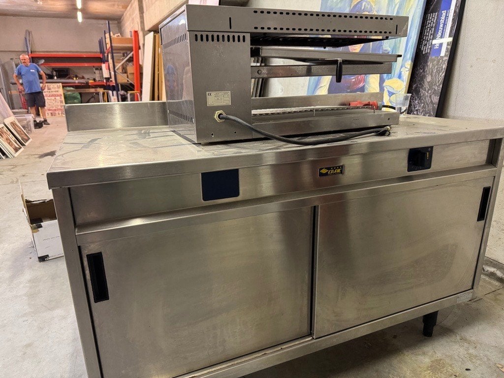 Inox keukenmeubel bordenverwarmer, Huis en Inrichting, Keuken | Keukenbenodigdheden, Ophalen, Overige typen, Zo goed als nieuw