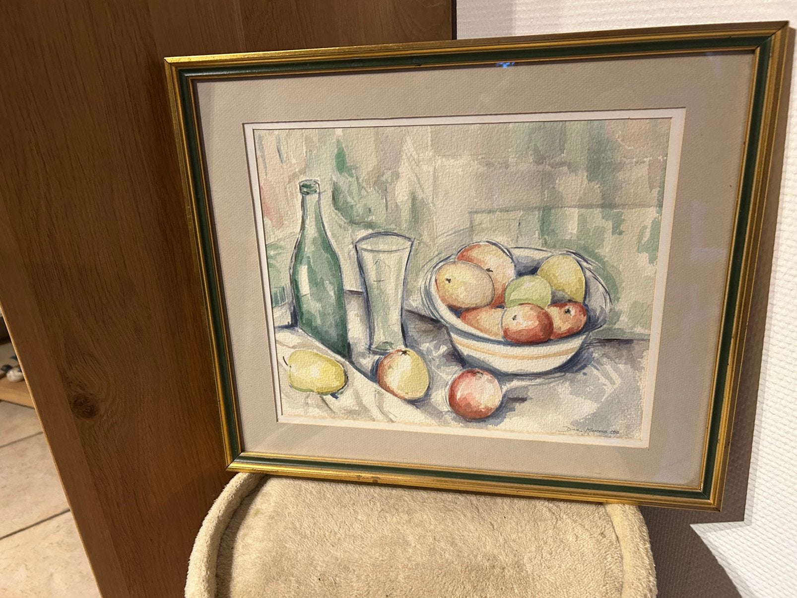 Aquarel van stil leven, Antiek en Kunst, Ophalen, Aquarel
