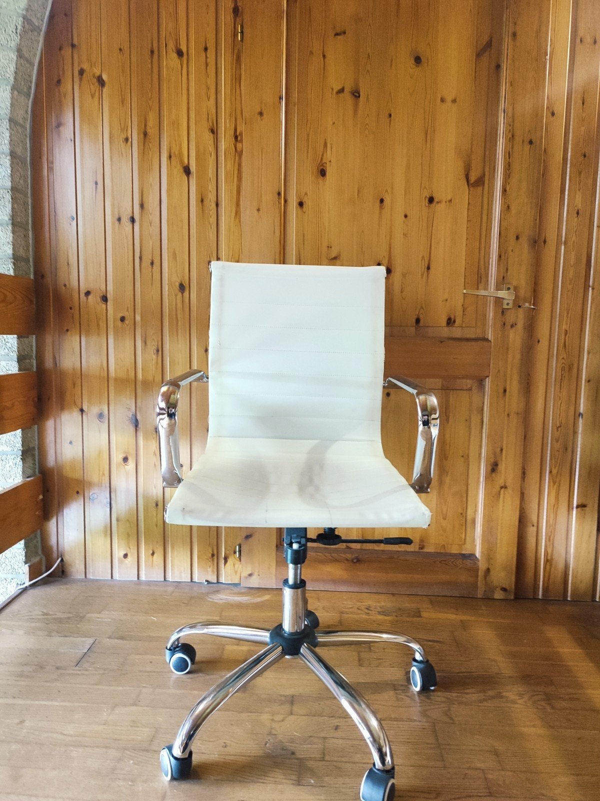 Italiaans design bureau stoelen, Ophalen, Gebruikt, Wit, Bureaustoel