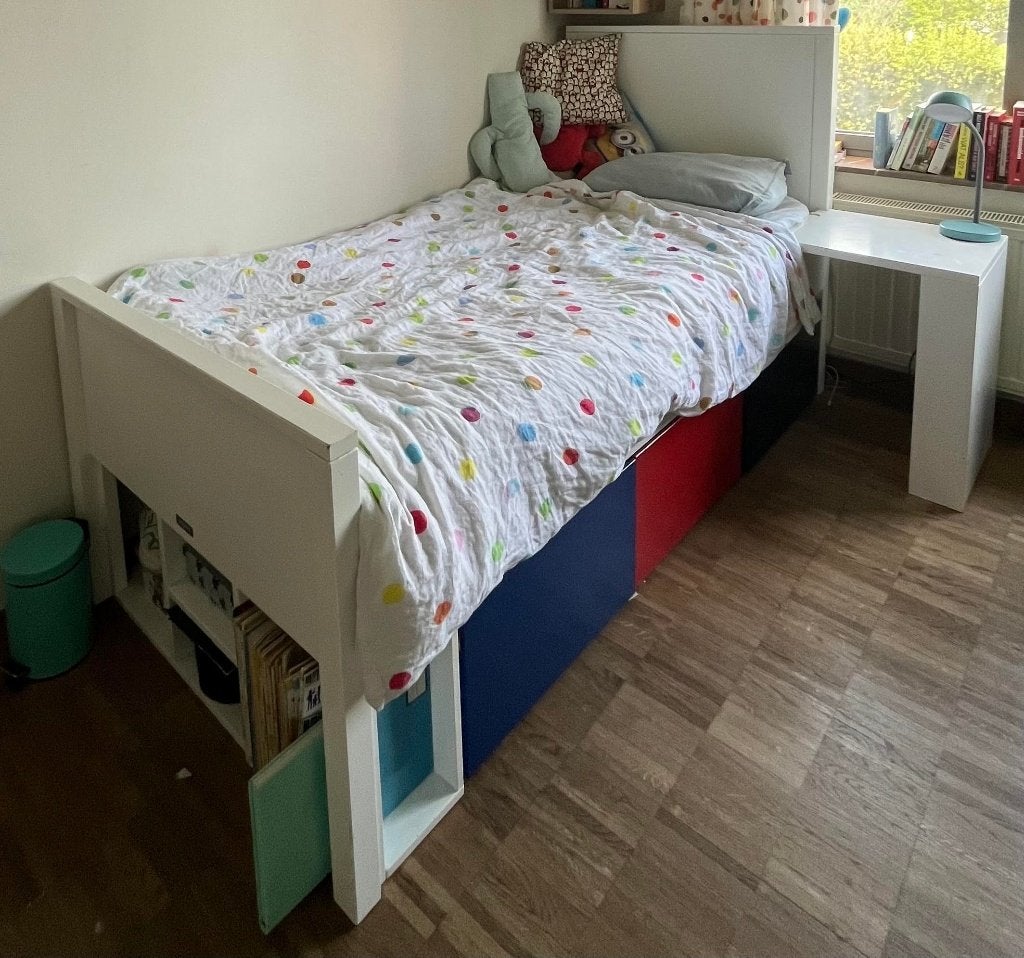 Bopita kinderbed, Kinderen en Baby's, Kinderkamer | Bedden, Ophalen, 85 tot 100 cm, Gebruikt, Lattenbodem