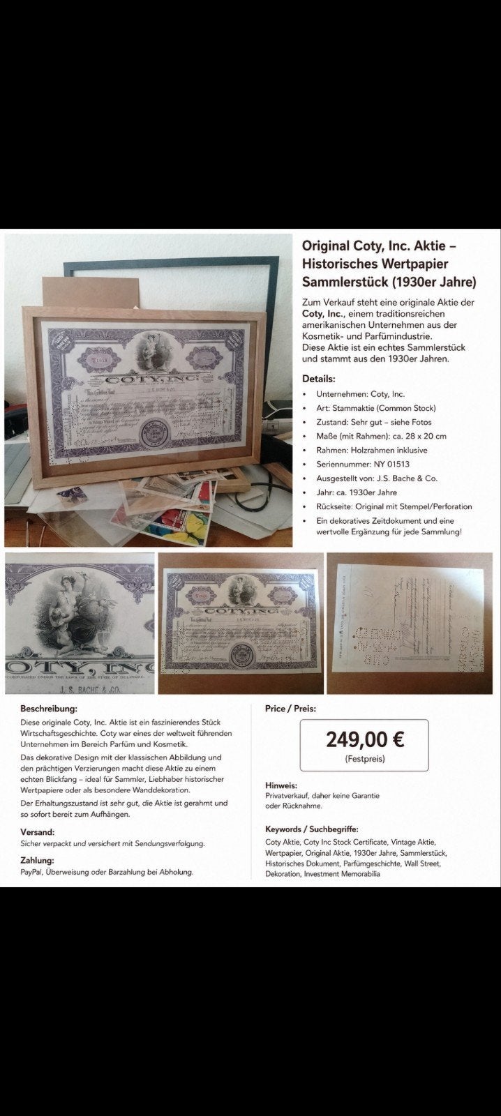 Ville des années 1930, Timbres & Monnaies, Actions & Titres, Enlèvement ou Envoi