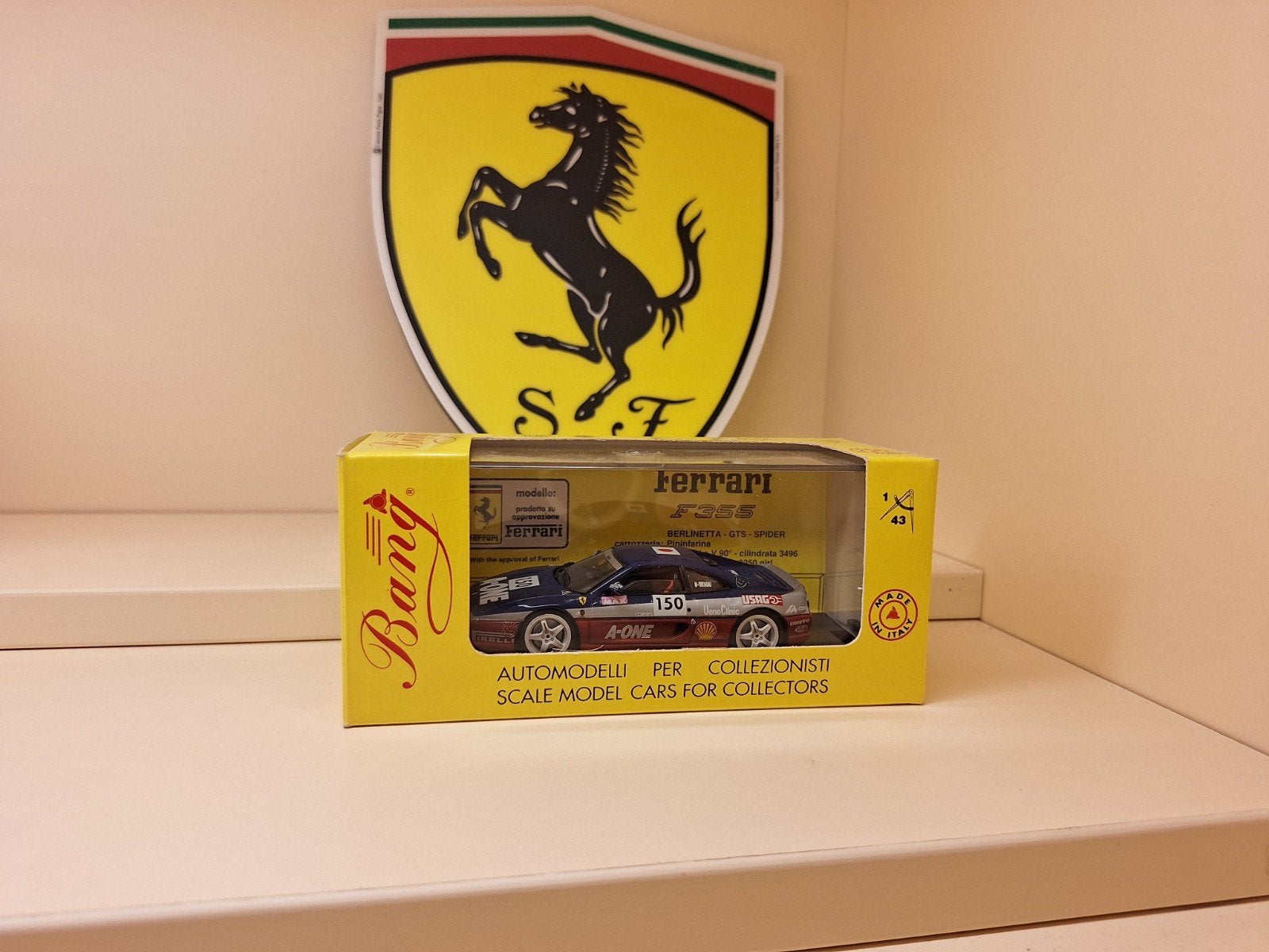 Ferrari 355 challenge 1/43 Bang 9705, Hobby & Loisirs créatifs, Enlèvement ou Envoi, Comme neuf, Voiture, Autres marques