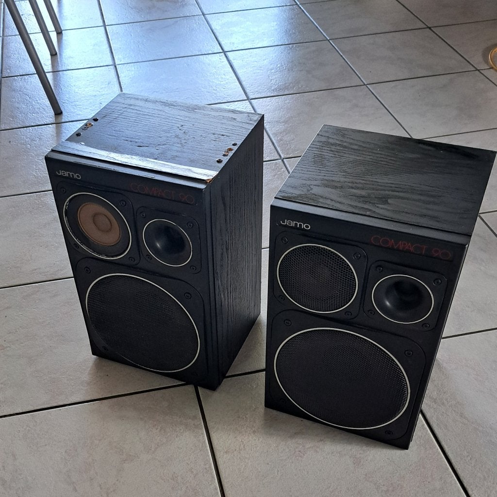 Enceintes Jamo 90w 8ohm, TV, Hi-fi & Vidéo, Enceintes, 60 à 120 watts, Enlèvement, Utilisé, Haut-parleurs Frontaux, Arrière ou Stéréo