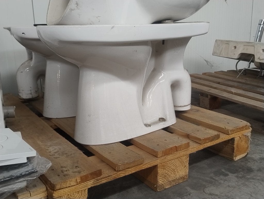 Cuvette de toilette sur pied Van Marcke, Bricolage & Construction, Enlèvement, Utilisé, Pierre, Toilettes