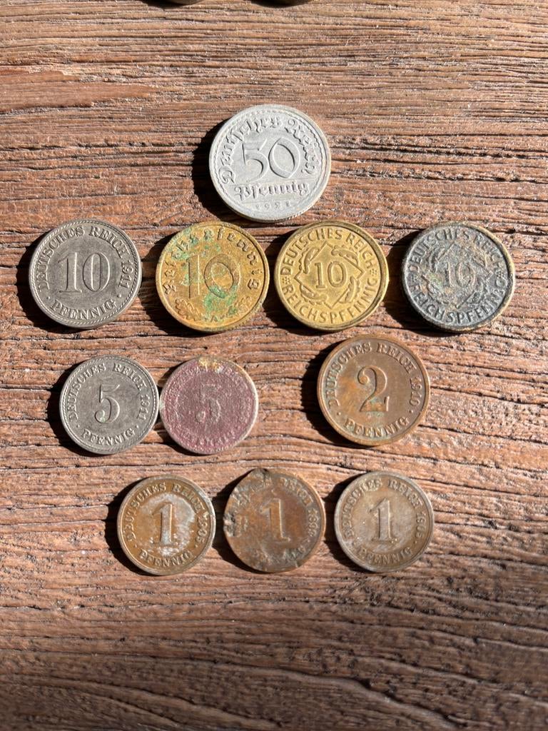 Duitse munten lot – Reichspfennig & Weimar periode, Ophalen of Verzenden, Duitsland, Setje