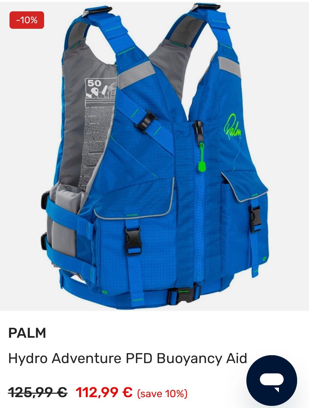 Kajak kledij - Reddingsvest Palm Hydro PFD Adventure, Watersport en Boten, Ophalen, Zo goed als nieuw