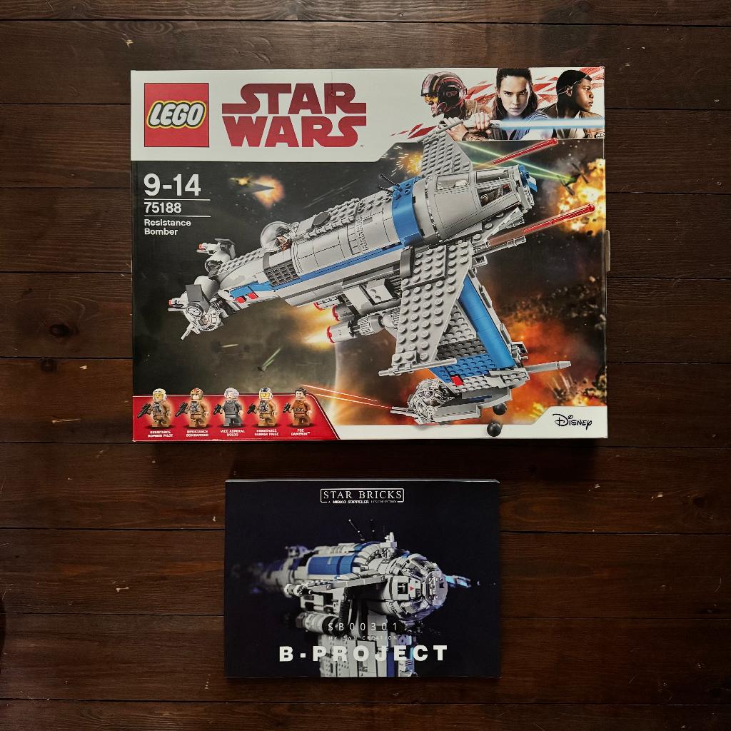 Lego Star wars 75188 bomber + starbricks UCS SB00302 manual, Pièces supplémentaires incluses, Lego, Ensemble complet, Comme neuf