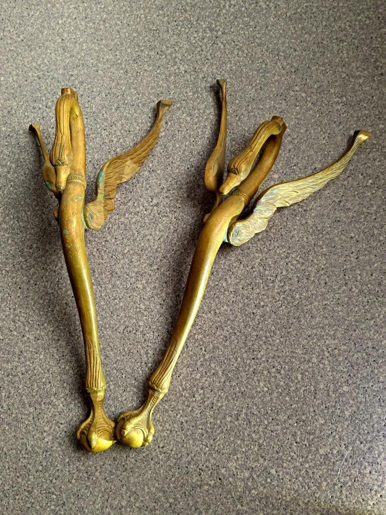 Antieke bronzen ornamenten – 2 stuks, Antiek en Kunst, Ophalen