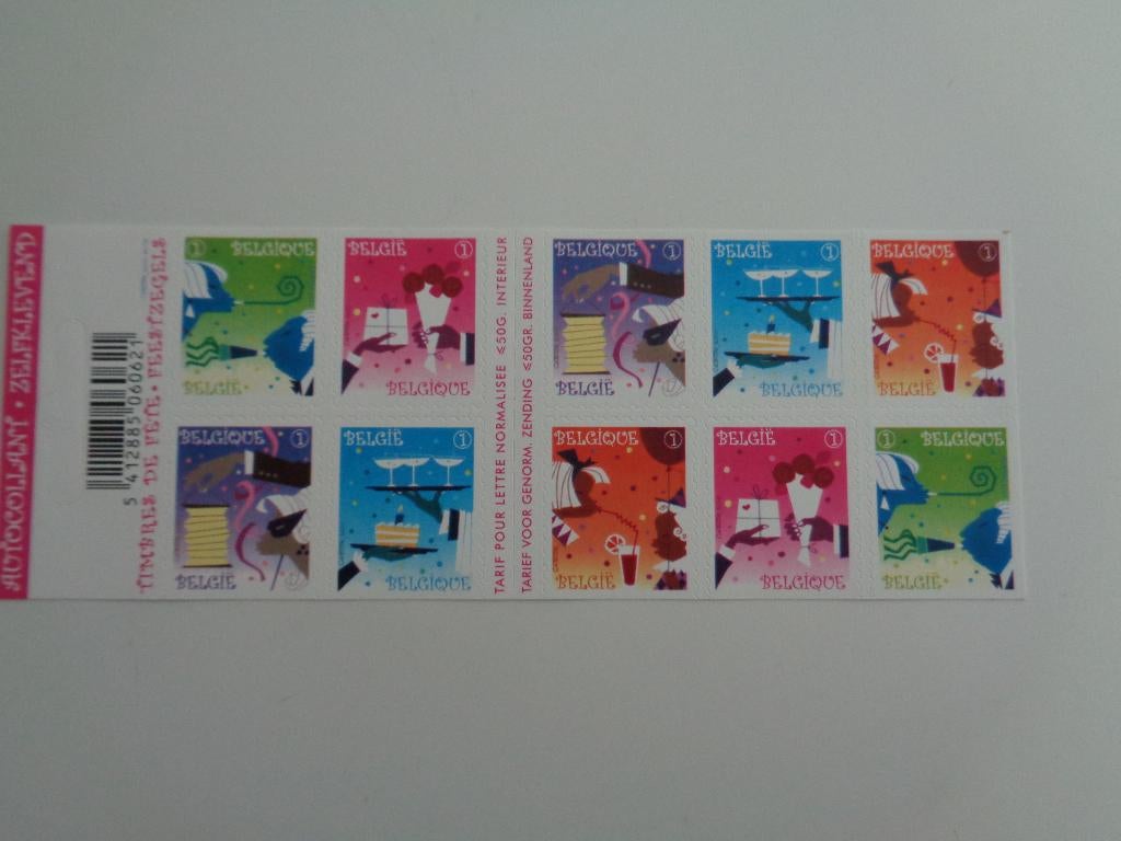 Timbres Belge de fête Autocolant  X 10 pièces Neuf, Timbres & Monnaies, Timbres | Europe | Belgique, Envoi, Non oblitéré, Autre