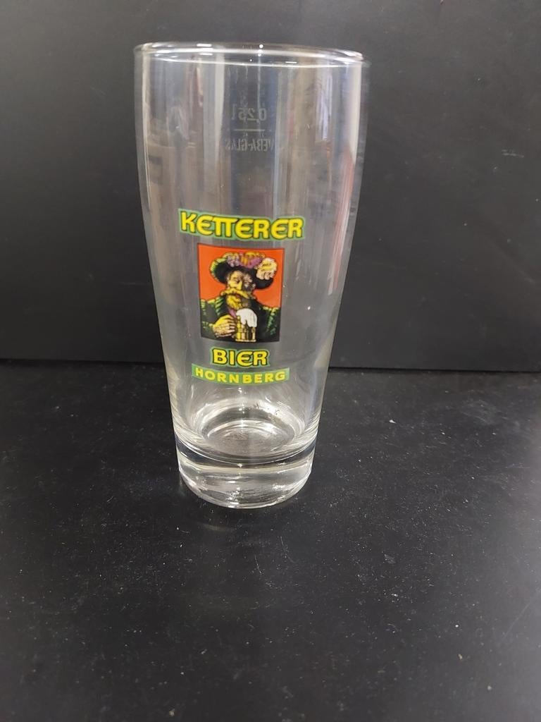 Oud bierglas Ketterer bier Duitsland, Enlèvement ou Envoi, Comme neuf, Verre ou Verres, Autres marques