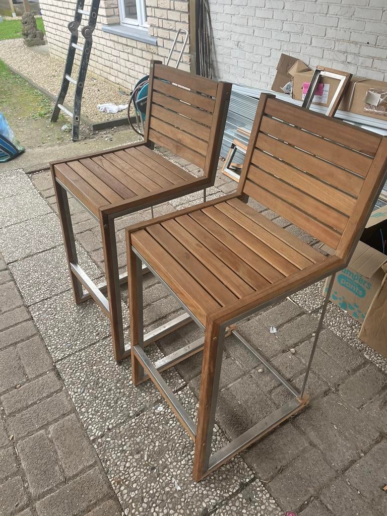 Barkruk barstoel teak teake 1 nieuw in de doos, Ophalen, Nieuw