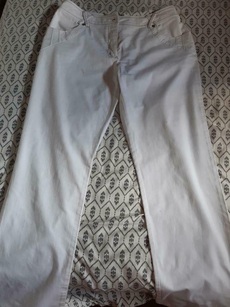 linnen broek merk liberty island, Ophalen, Wit, Maat 42/44 (L), Liberty island