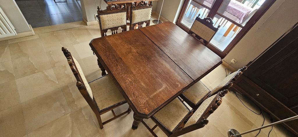 antieke eikenhouten tafel, Ophalen