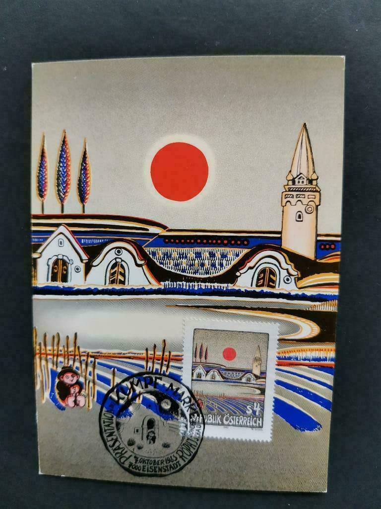 Autriche 1983 - carte maximum avec timbre correspondant, Envoi, Affranchi
