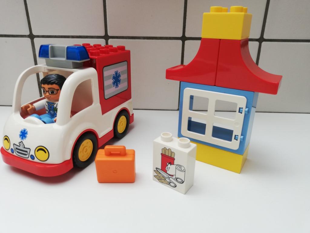 duplo 10527 ziekenwagen, Ophalen of Verzenden, Complete set, Duplo