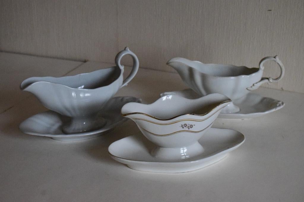 3 antieke sauskommen, Ophalen of Verzenden
