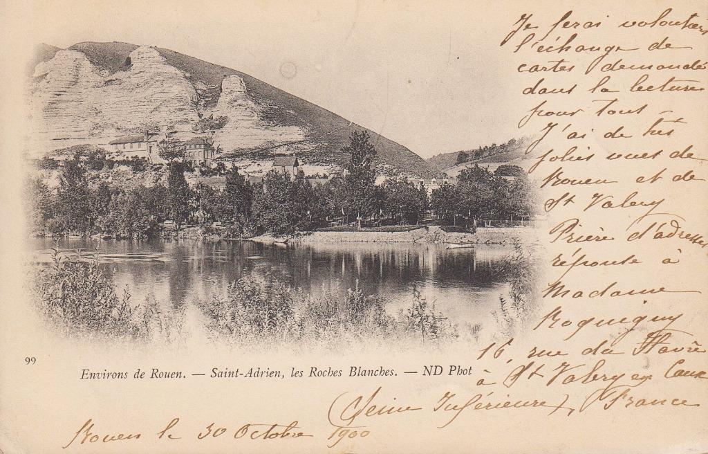 1900 - FRANCIA - Saint-Adrien : Les Roches Blanches, Envoi, Avant 1920, Affranchie, France