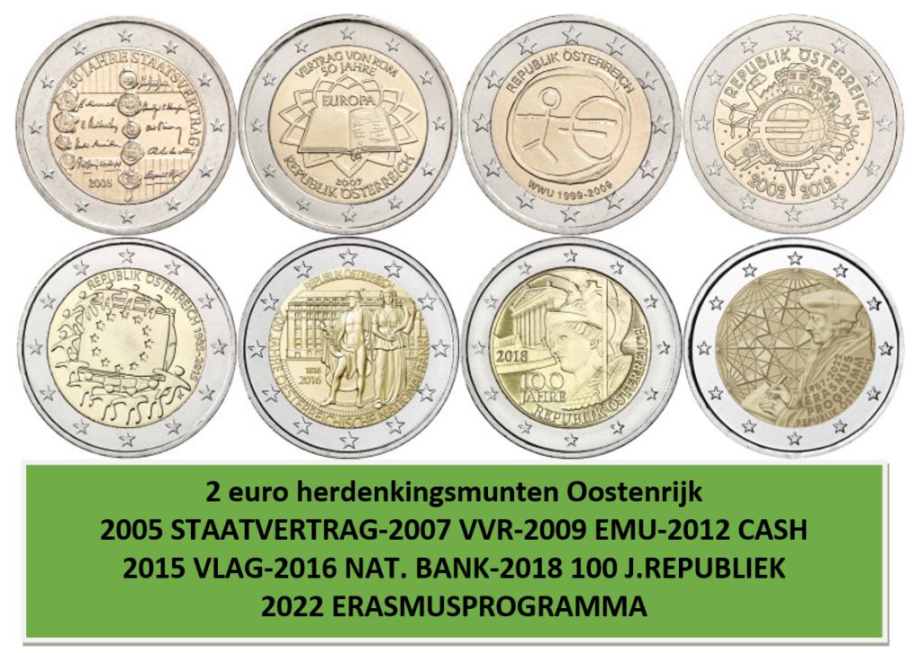 2 euro herdenkingsmunten Oostenrijk, Ophalen of Verzenden, Oostenrijk, 2 euro