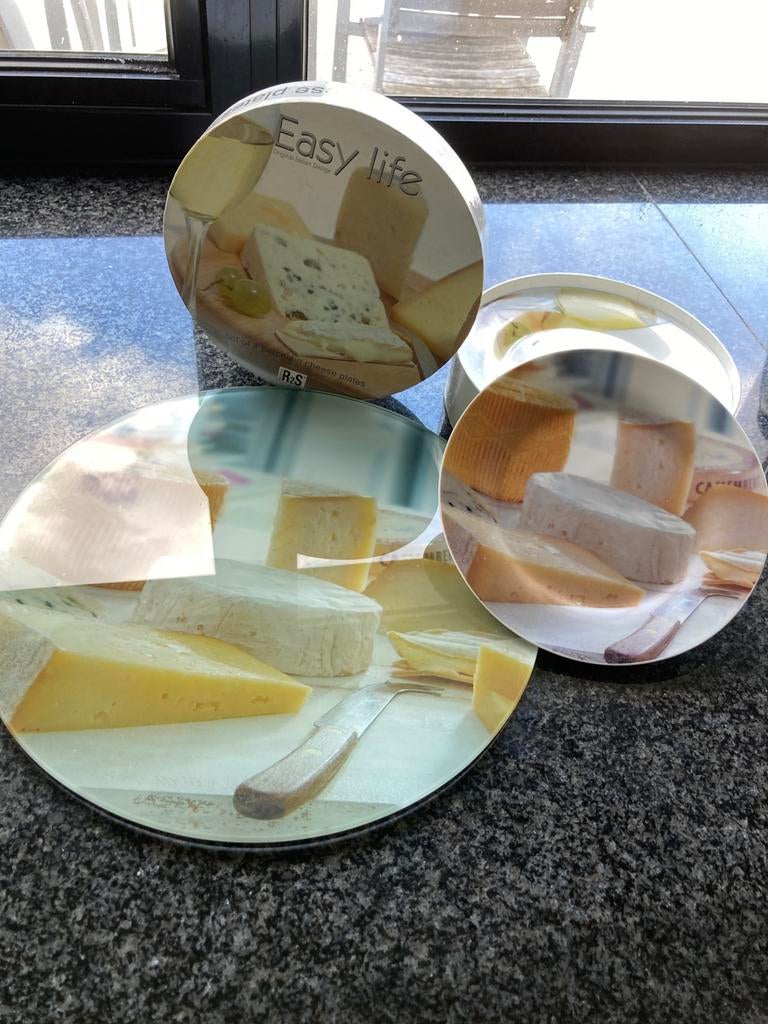 Set van 4 kaasborden, Huis en Inrichting, Keuken | Servies, Ophalen, Nieuw