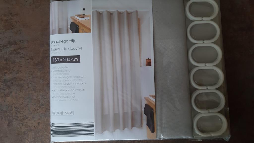 Rideau  douche 180x 200 cm, Maison & Meubles, Enlèvement, Neuf, Beige