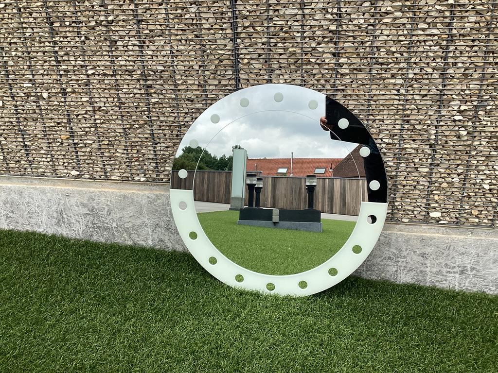 Spiegel Flabeg diameter 70 cm., Huis en Inrichting, Woonaccessoires | Spiegels, Ophalen, Rond, 50 tot 75 cm, Minder dan 100 cm