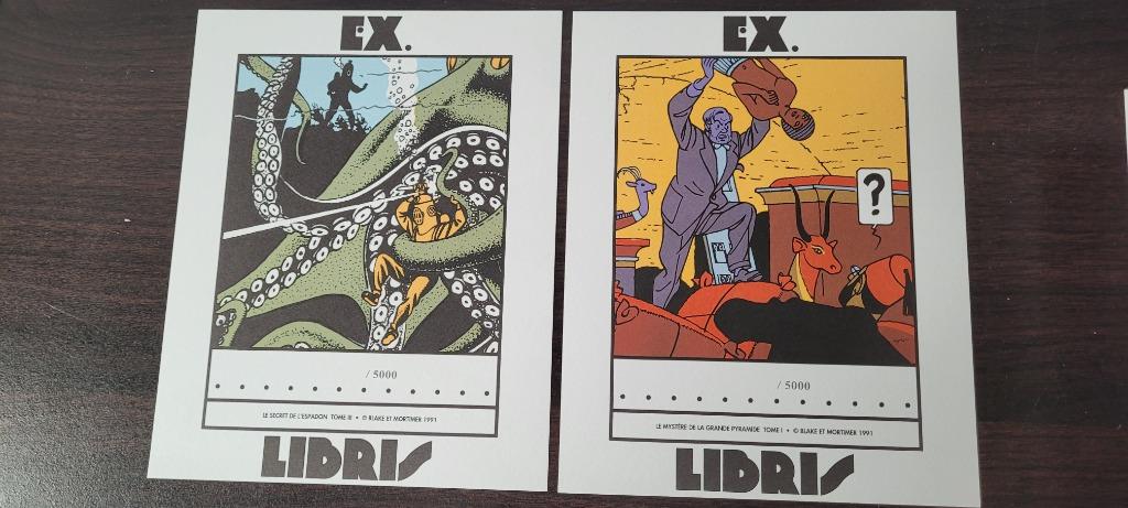 Blake en Mortimer ex Libris, Ophalen, Overige figuren, Zo goed als nieuw, Plaatje, Poster of Sticker