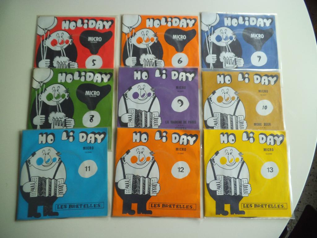 7" Les Bretelles Lot van 9 singels, Ophalen of Verzenden, Gebruikt, 7 inch, Single
