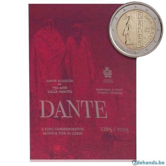ZIEN UNIEK 2 euro San Marino 2015 'Dante' in perfecte staat, Verzenden