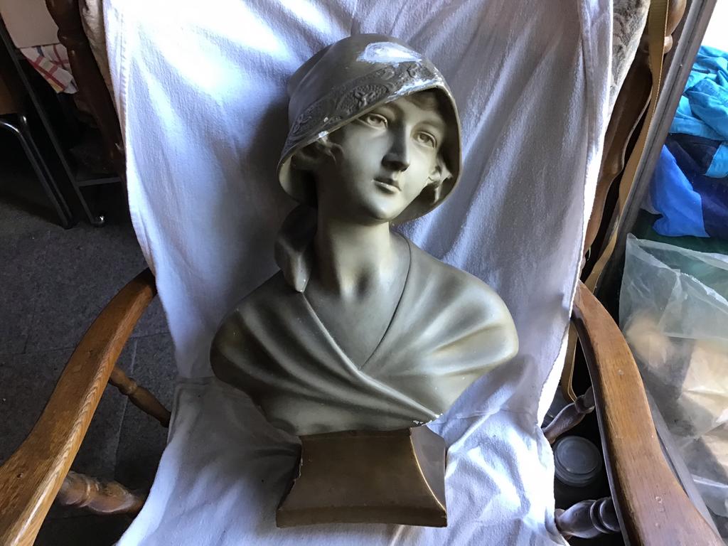 Buste de femme en plâtre, Antiquités & Art, Curiosités & Brocante, Enlèvement ou Envoi