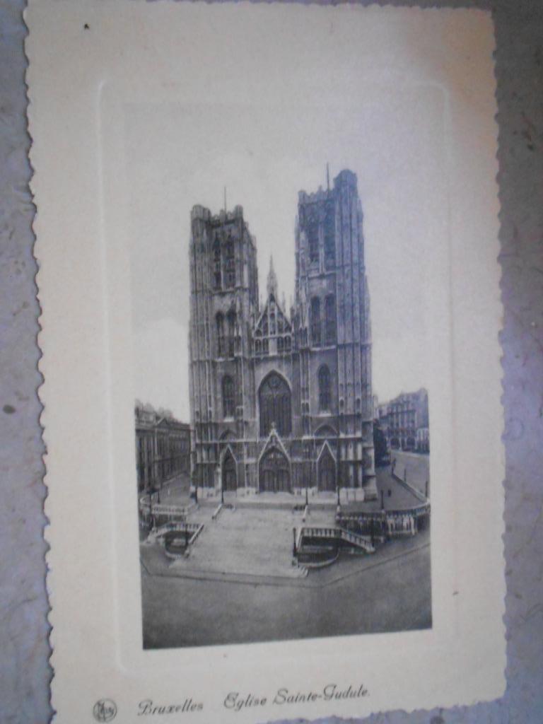 7 ansichtkaarten – Sint-Michielskathedraal, Brussel, Verzamelen, Postkaarten | België, Ophalen of Verzenden, Voor 1920, Gelopen