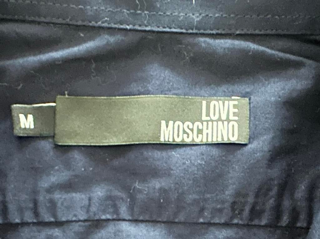 Exclusief hemd Moschino in perfecte staat, Moschino, Blauw, Zo goed als nieuw, Halswijdte 39/40 (M)