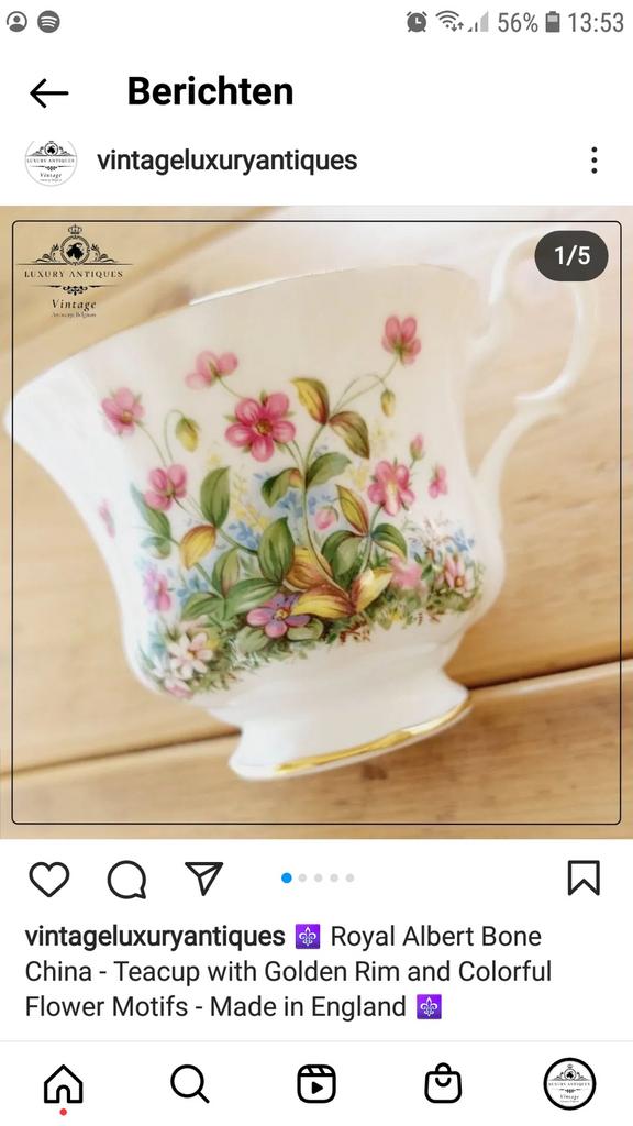 Royal Albert thee kopje, Antiek en Kunst, Antiek | Servies los, Ophalen of Verzenden