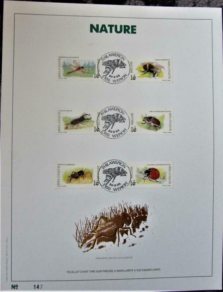 POSTZEGELS BELGIË- GOUDSBLAD- NATUUR- MAX.500 EXEMPLAREN, Enlèvement ou Envoi, Affranchi, Animal et Nature