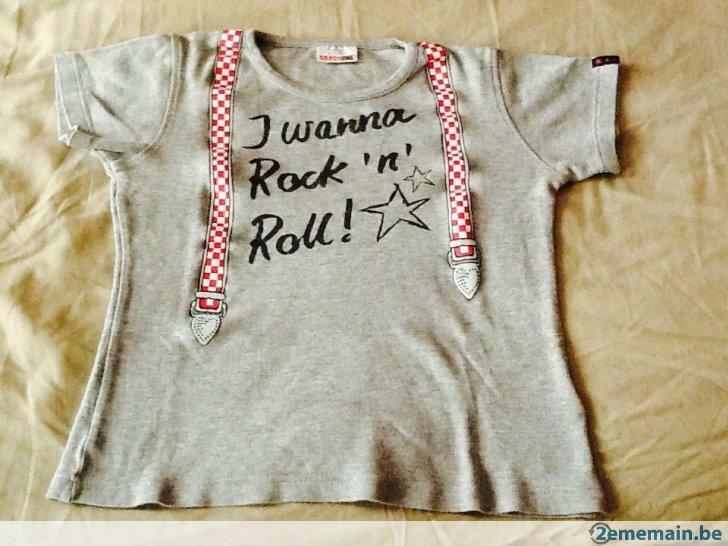 2 t-shirts courte manches, Ophalen of Verzenden, Gebruikt, Meisje, Shirt of Longsleeve